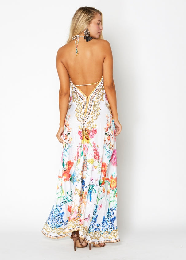 Women's Hawaii White Halter Dress