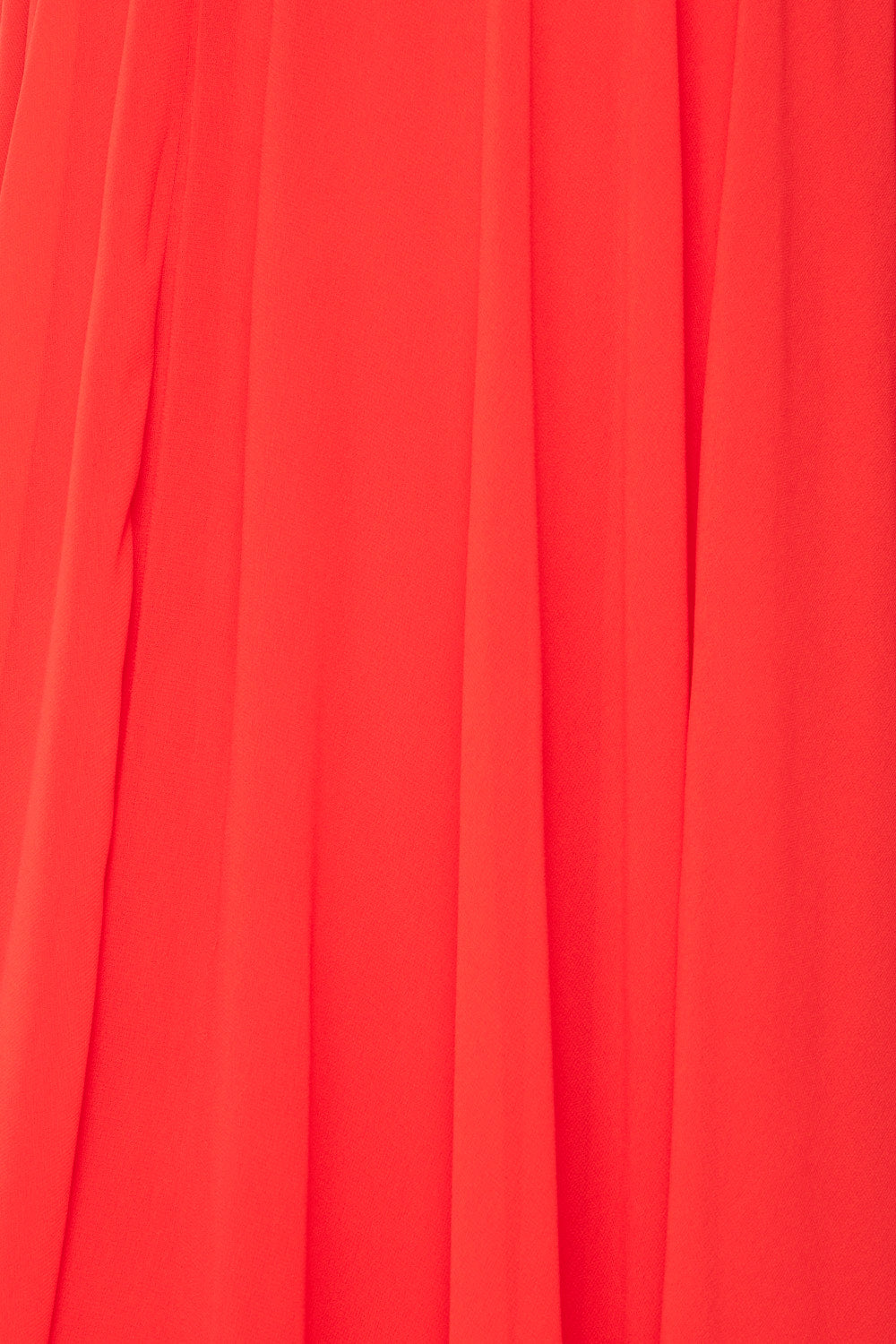 Women's Woven Tomato Red Solid Cocktail Maxi Dress