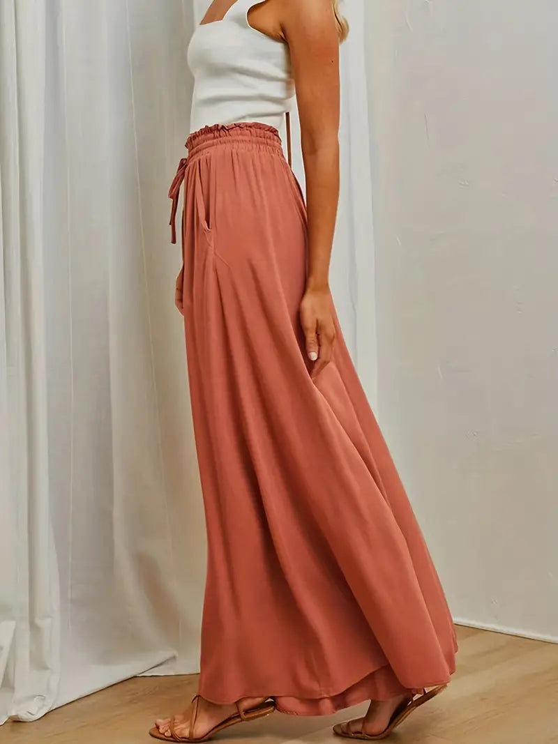 Women's Wide Leg Palazzo Pants / Rouge