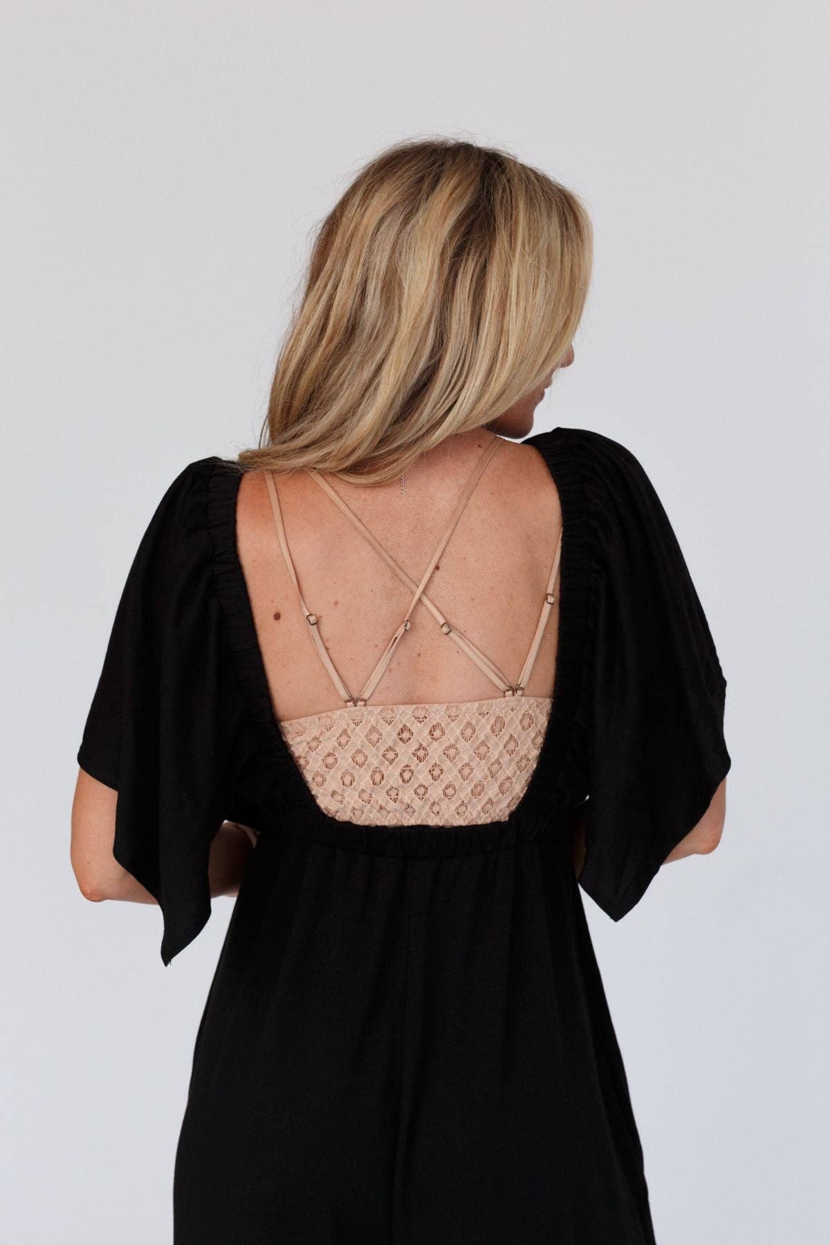 Women's On Repeat Open Back Ruffle Jumpsuit