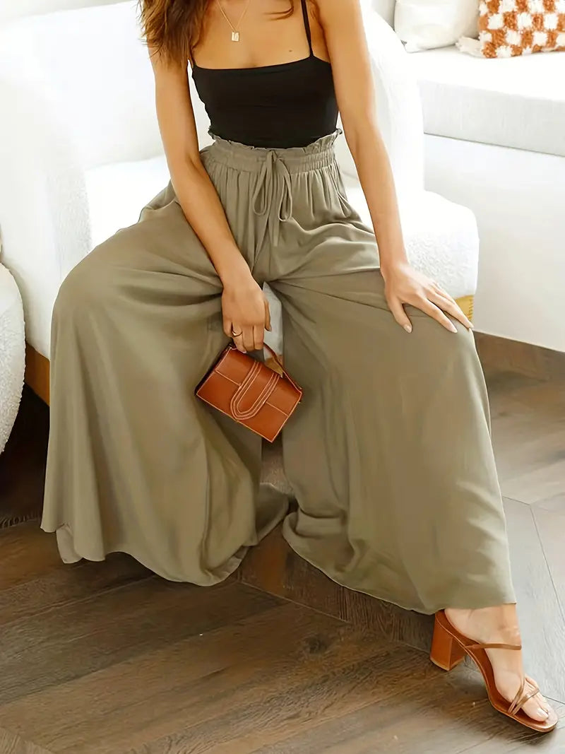 Women's Wide Leg Palazzo Pants / Linen