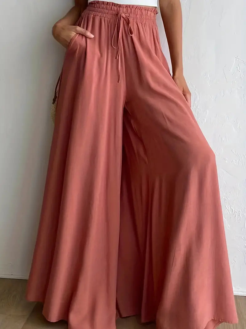 Women's Wide Leg Palazzo Pants / Rouge