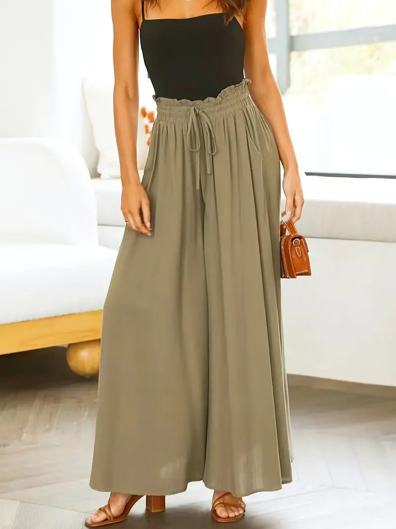 Women's Wide Leg Palazzo Pants / Linen