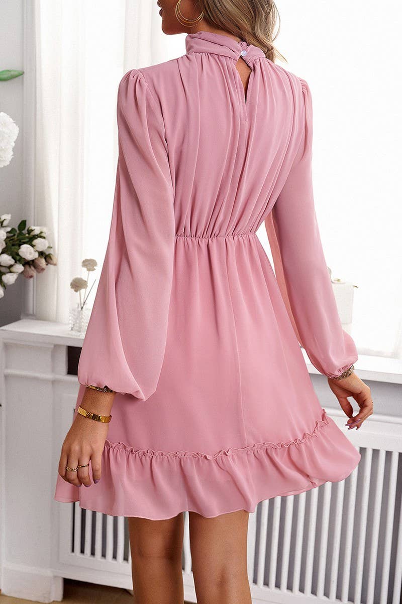 pink lily long sleeve dress Wildflower Dream Floral Long Sleeve Dress